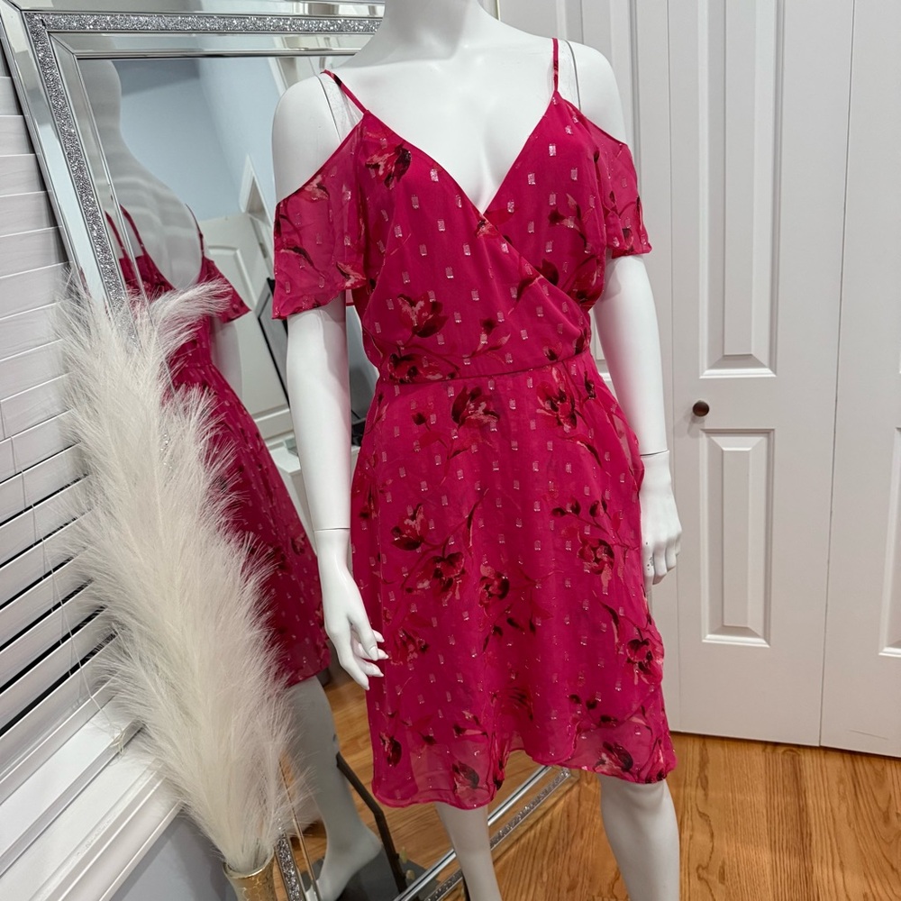 White House Black Market Pink Floral Mini Dress